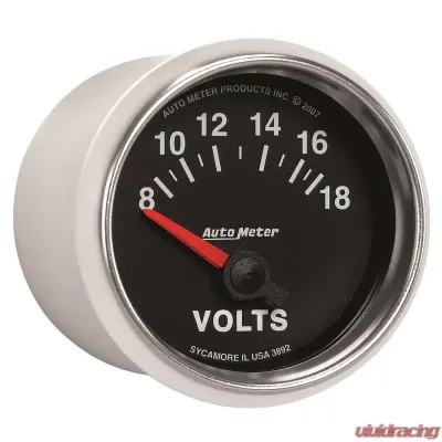 AutoMeter GAUGE; VOLTMETER; 2 1/16in.; 18V; ELECTRIC; GS - 3892