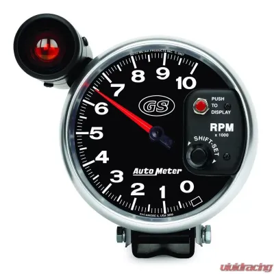 AutoMeter GAUGE; TACHOMETER; 5in.; 10K RPM; PEDESTAL W/EXT. SHIFT-LITE; GS - 3899