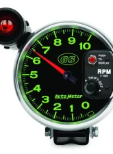 AutoMeter GAUGE; TACHOMETER; 5in.; 10K RPM; PEDESTAL W/EXT. SHIFT-LITE; GS                                     - 3899 - Image 2