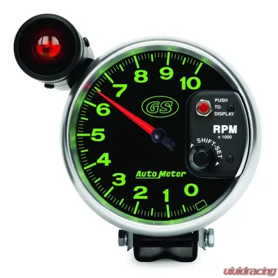 AutoMeter GAUGE; TACHOMETER; 5in.; 10K RPM; PEDESTAL W/EXT. SHIFT-LITE; GS - 3899