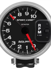 AutoMeter GAUGE; TACHOMETER; 5in.; 10K RPM; PEDESTAL W/RED LINE; SPORT-COMP                                     - 3900 - Image 3