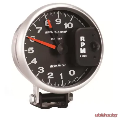 AutoMeter GAUGE; TACHOMETER; 5in.; 10K RPM; PEDESTAL W/RED LINE; SPORT-COMP - 3900