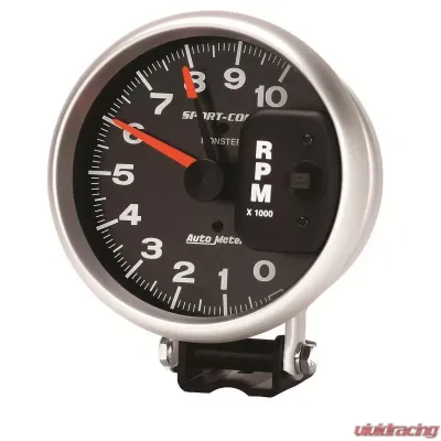 AutoMeter GAUGE; TACHOMETER; 5in.; 10K RPM; PEDESTAL W/RED LINE; SPORT-COMP - 3900