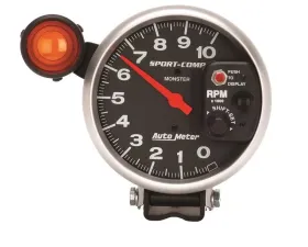 AutoMeter GAUGE; TACHOMETER; 5in.; 10K RPM; PEDESTAL W/EXT. SHIFT-LITE; SPORT-COMP