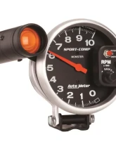 AutoMeter GAUGE; TACHOMETER; 5in.; 10K RPM; PEDESTAL W/EXT. SHIFT-LITE; SPORT-COMP                                     - 3904 - Image 2