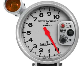 AutoMeter GAUGE; TACHOMETER; 5in.; 10K RPM; PEDESTAL W/EXT. SHIFT-LITE; ULTRA-LITE
