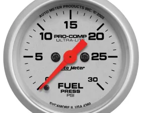 AutoMeter GAUGE; FUEL PRESSURE; 2 1/16in.; 30PSI; DIGITAL STEPPER MOTOR; ULTRA-LITE