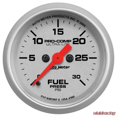 AutoMeter GAUGE; FUEL PRESSURE; 2 1/16in.; 30PSI; DIGITAL STEPPER MOTOR; ULTRA-LITE - 4360