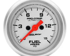 AutoMeter GAUGE; FUEL PRESSURE; 2 1/16IN.; 15PSI; DIGITAL STEPPER MOTOR; ULTRA-LITE
