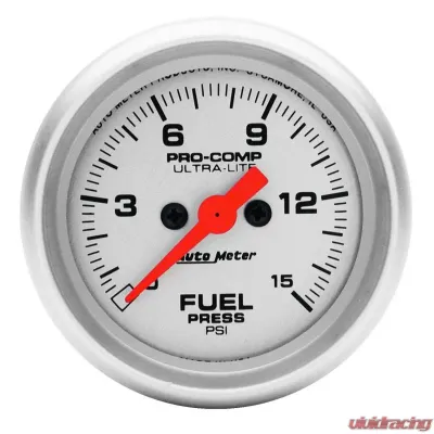 AutoMeter GAUGE; FUEL PRESSURE; 2 1/16IN.; 15PSI; DIGITAL STEPPER MOTOR; ULTRA-LITE - 4361