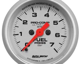 AutoMeter GAUGE; FUEL PRESSURE; 2 1/16in.; 7 BAR; ELECTRIC; ULTRA-LITE