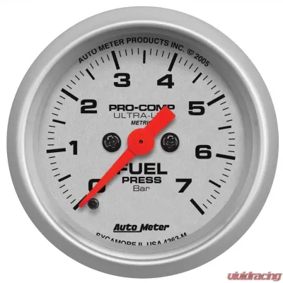 AutoMeter GAUGE; FUEL PRESSURE; 2 1/16in.; 7 BAR; ELECTRIC; ULTRA-LITE - 4363-M