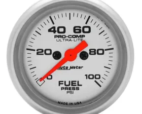 AutoMeter GAUGE; FUEL PRESSURE; 2 1/16IN.; 100PSI; DIGITAL STEPPER MOTOR; ULTRA-LITE