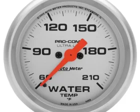 AutoMeter GAUGE; LOW WATER TEMP; 2 1/16in.; 60-210deg.F; DIGITAL STEPPER MOTOR; ULTRA-LITE