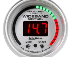 AutoMeter GAUGE; AIR/FUEL RATIO-PRO; 2 1/16in.; 10:1-20:1; DIGITAL W/PEAK/WRN; ULTRA-LITE