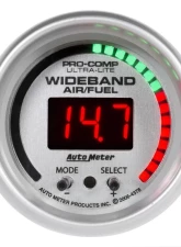 AutoMeter GAUGE; AIR/FUEL RATIO-PRO; 2 1/16in.; 10:1-20:1; DIGITAL W/PEAK/WRN; ULTRA-LITE                                     - 4378 - Image 3