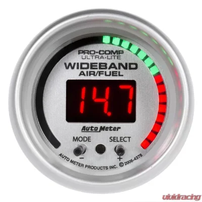 AutoMeter GAUGE; AIR/FUEL RATIO-PRO; 2 1/16in.; 10:1-20:1; DIGITAL W/PEAK/WRN; ULTRA-LITE - 4378