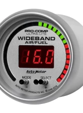 AutoMeter GAUGE; AIR/FUEL RATIO-PRO; 2 1/16in.; 10:1-20:1; DIGITAL W/PEAK/WRN; ULTRA-LITE                                     - 4378 - Image 2