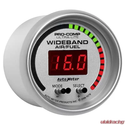 AutoMeter GAUGE; AIR/FUEL RATIO-PRO; 2 1/16in.; 10:1-20:1; DIGITAL W/PEAK/WRN; ULTRA-LITE - 4378