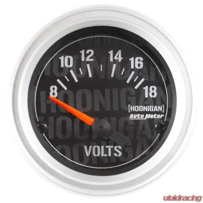 AutoMeter GAUGE; VOLTMETER; 2 1/16in.; 18V; ELEC; HOONIGAN - 4391-09000