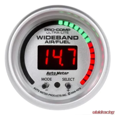 AutoMeter GAUGE; AIR/FUEL RATIO-PRO PLUS; 2 1/16in.; 10:1-20:1; DIGITAL W/PEAK/WARN; UL - 4397