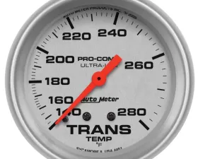 AutoMeter GAUGE; TRANSMISSION TEMP; 2 5/8in.; 140-280deg.F; MECHANICAL; 8FT.; ULTRA-LITE