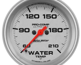 AutoMeter GAUGE; LOW WATER TEMP; 2 5/8in.; 60-210deg.F; DIGITAL STEPPER MOTOR; ULTRA-LITE