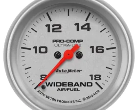 AutoMeter GAUGE; AIR/FUEL RATIO-WIDEBAND; ANALOG; 2 5/8in.; 8:1-18:1; STEPPER MOTOR; UL