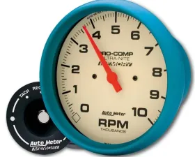 AutoMeter GAUGE; TACH; 5in.; 10K RPM; IN-DASH; W/PEAK MEMORY; GLOW IN DARK; ULTRA-NITE