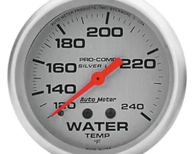 AutoMeter GAUGE; WATER TEMP; 2 5/8in.; 120-240deg.F; LIQUID FILLED MECH; ULTRA-LITE