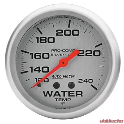 AutoMeter GAUGE; WATER TEMP; 2 5/8in.; 120-240deg.F; LIQUID FILLED MECH; ULTRA-LITE - 4632