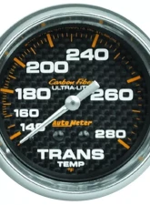 AutoMeter GAUGE; TRANSMISSION TEMP; 2 5/8in.; 140-280deg.F; MECHANICAL; CARBON FIBER                                     - 4851 - Image 2
