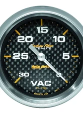AutoMeter GAUGE; VACUUM; 2 5/8in.; 30INHG; DIGITAL STEPPER MOTOR; CARBON FIBER                                     - 4871 - Image 3