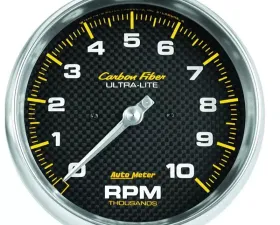 AutoMeter GAUGE; TACHOMETER; 5in.; 10K RPM; IN-DASH; CARBON FIBER