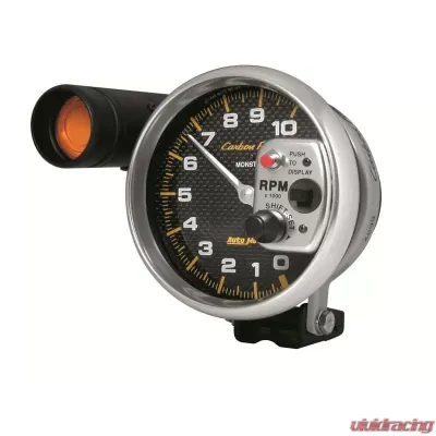 AutoMeter GAUGE; TACHOMETER; 5in.; 10K RPM; PEDESTAL W/EXT. SHIFT-LITE; CARBON FIBER - 4899