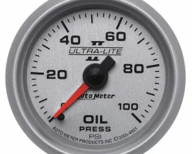 AutoMeter GAUGE; OIL PRESSURE; 2 1/16in.; 100PSI; MECHANICAL; ULTRA-LITE II