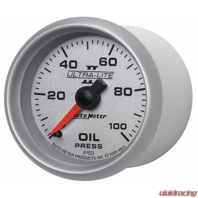 AutoMeter GAUGE; OIL PRESSURE; 2 1/16in.; 100PSI; MECHANICAL; ULTRA-LITE II - 4921