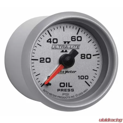 AutoMeter GAUGE; OIL PRESSURE; 2 1/16in.; 100PSI; MECHANICAL; ULTRA-LITE II - 4921
