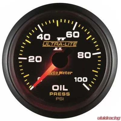 AutoMeter GAUGE; OIL PRESSURE; 2 1/16in.; 100PSI; MECHANICAL; ULTRA-LITE II - 4921