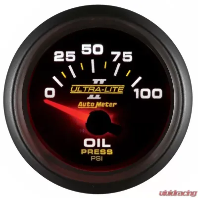 AutoMeter GAUGE; OIL PRESSURE; 2 1/16in.; 100PSI; ELECTRIC; ULTRA-LITE II - 4927