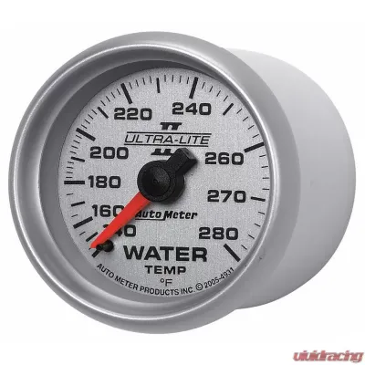 AutoMeter GAUGE; WATER TEMP; 2 1/16in.; 140-280deg.F; MECHANICAL; ULTRA-LITE II - 4931