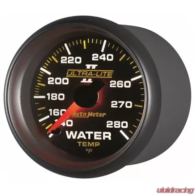 AutoMeter GAUGE; WATER TEMP; 2 1/16in.; 140-280deg.F; MECHANICAL; ULTRA-LITE II - 4931