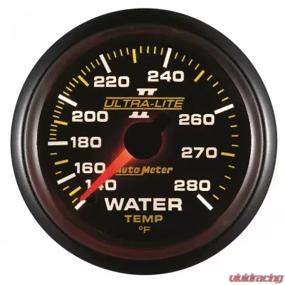 AutoMeter GAUGE; WATER TEMP; 2 1/16in.; 140-280deg.F; MECHANICAL; ULTRA-LITE II - 4931