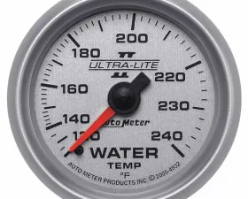 AutoMeter GAUGE; WATER TEMP; 2 1/16in.; 120-240deg.F; MECHANICAL; ULTRA-LITE II