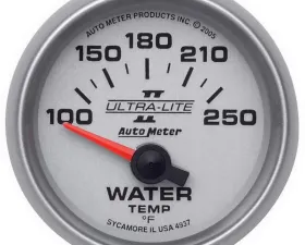 AutoMeter GAUGE; WATER TEMP; 2 1/16in.; 100-250deg.F; ELECTRIC; ULTRA-LITE II