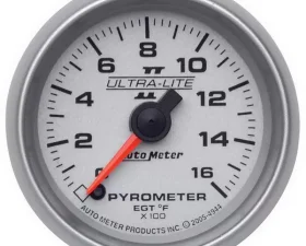 AutoMeter GAUGE; PYROMETER (EGT); 2 1/16in.; 1600deg.F; DIGITAL STEPPER MOTOR; ULTRA-LITE