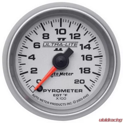 AutoMeter GAUGE; PYROMETER (EGT); 2 1/16in.; 2000deg.F; DIGITAL STEPPER MOTOR; ULTRA-LITE - 4945