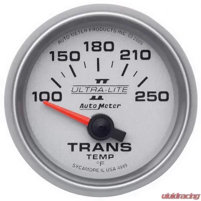 AutoMeter GAUGE; TRANSMISSION TEMP; 2 1/16in.; 100-250deg.F; ELECTRIC; ULTRA-LITE II - 4949