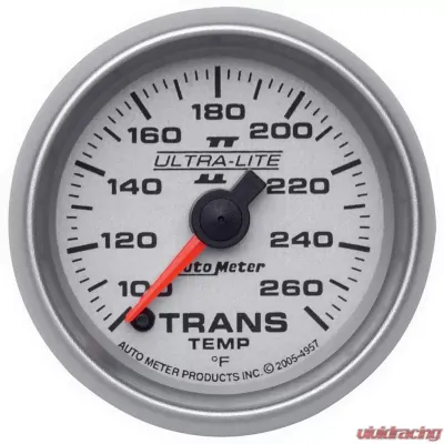 AutoMeter GAUGE; TRANSMISSION TEMP; 2 1/16in.; 100-260deg.F; DIGITAL STEPPER MTR; ULTRA-LI - 4957