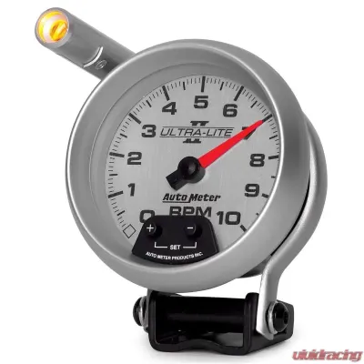 AutoMeter GAUGE; TACHOMETER; 3 3/4in.; 10K RPM; PEDESTAL W/EXT. QUICK-LITE; ULTRA-LITE II - 4990